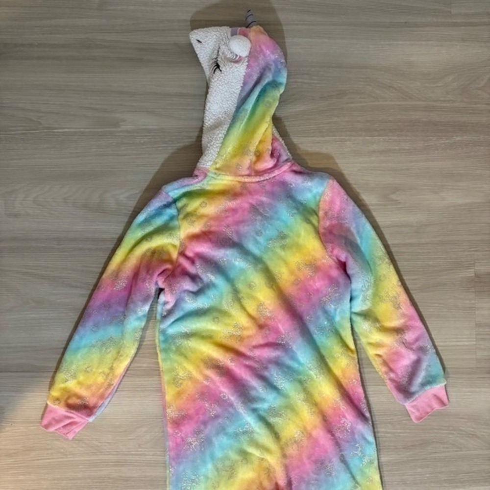 Saint eve Pajama Girls Rainbow Unicorn Sleepwear Soft Cozy Novelty Size M 10/12